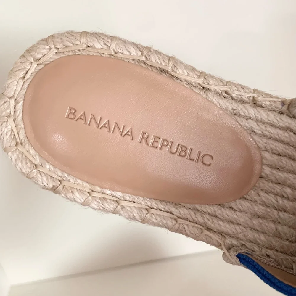 Banana Republic Blue Espadrille Slip-On Shoes